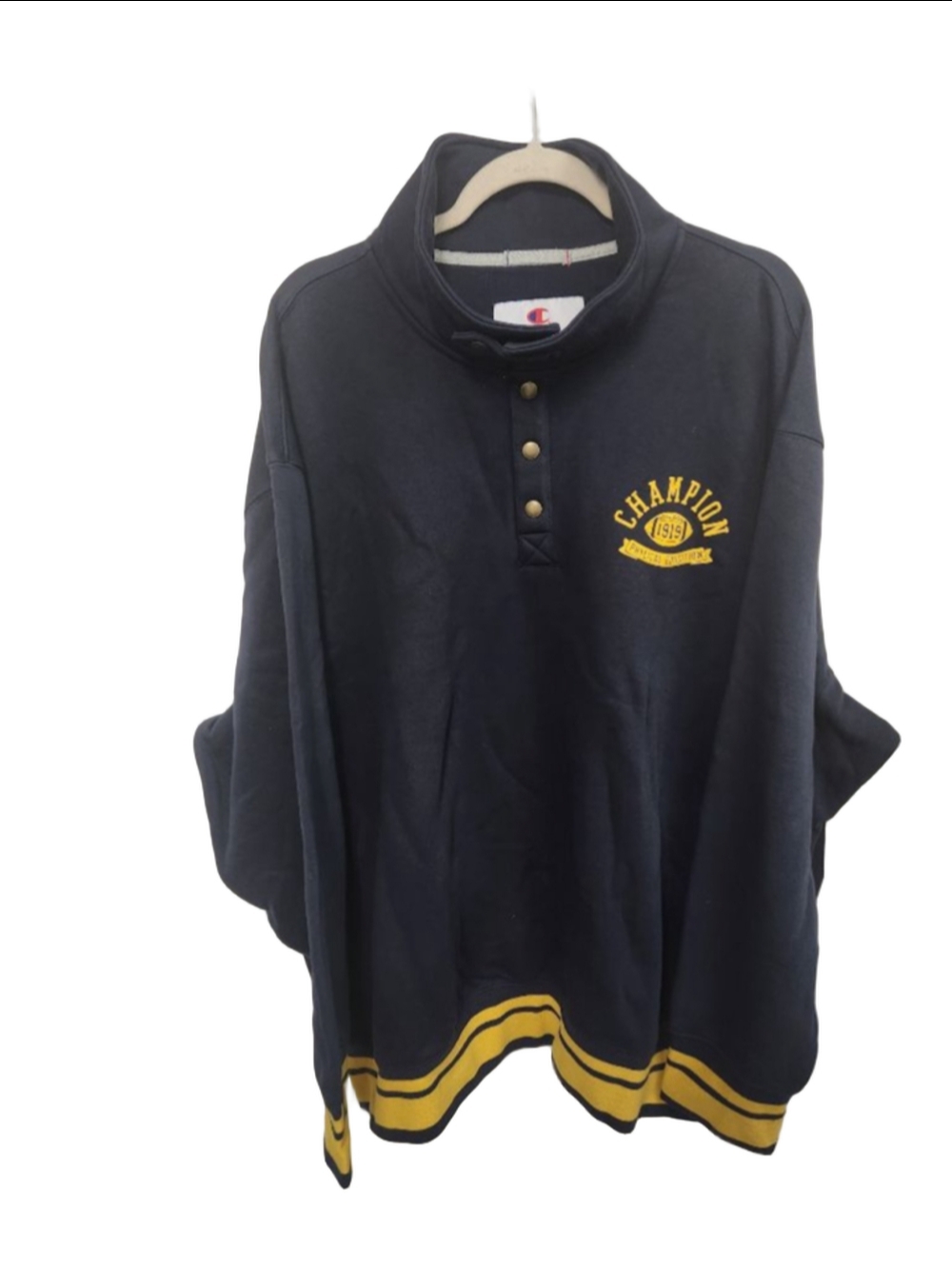 Champion Navy Blue & Yellow Sweatshirt XXL
